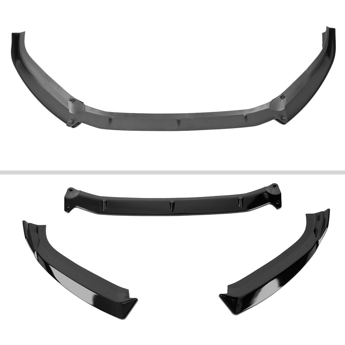 2017-2018 Audi A4/S4 Glossy Black 3PC Front Bumper Lip Splitter Kit
