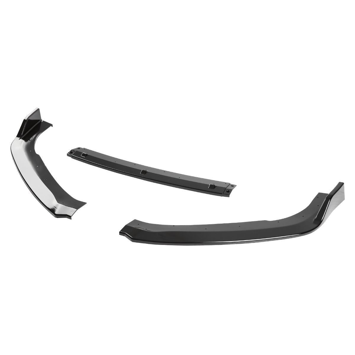 2018-2020 Honda Accord Glossy Black Polypropylene 3PC Front Bumper Lip