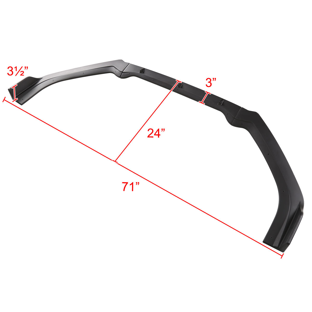 2019-2020 Nissan Altima Sedan Matte Black Polypropylene 3PC Bumper Lip