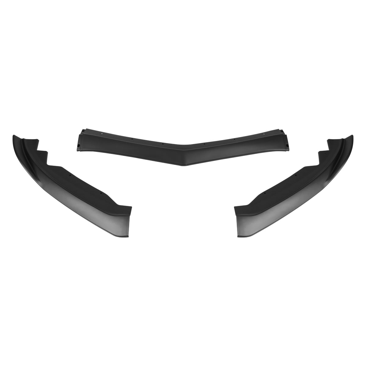 2015-2018 Cadillac ATS Matte Black Polypropylene 3PC Front Bumper Lip Set