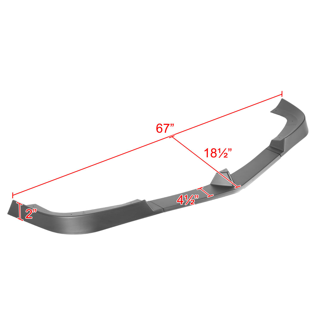 2012-2014 Mercedes Benz W204 C Class Matte Black 3PC Front Bumper Lip Splitter Kit