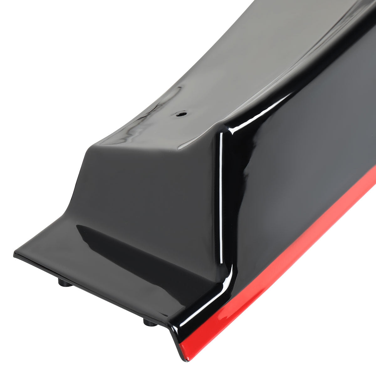 2012-2014 Mercedes Benz W204  C ClassGlossy Black/Red Trim 3PC Front Bumper Lip Splitter Kit