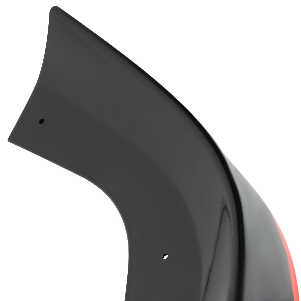2012-2014 Mercedes Benz W204  C ClassGlossy Black/Red Trim 3PC Front Bumper Lip Splitter Kit