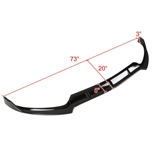 2015-2018 Mercedes Benz W205 C Class Glossy Black Polypropylene 3PC Bumper Lip