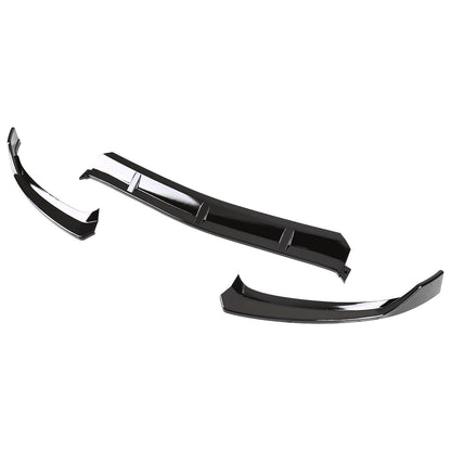 2015-2018 Mercedes Benz W205 C Class Glossy Black Polypropylene 3PC Bumper Lip