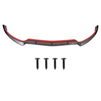 2015-2018 Mercedes Benz W205 C Class Glossy Black Polypropylene 3PC Bumper Lip