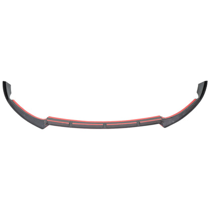 2019-2021 Mercedes Benz W205 C Class Glossy Black/Red Trim 3PC Front Bumper Lip Splitter Kit