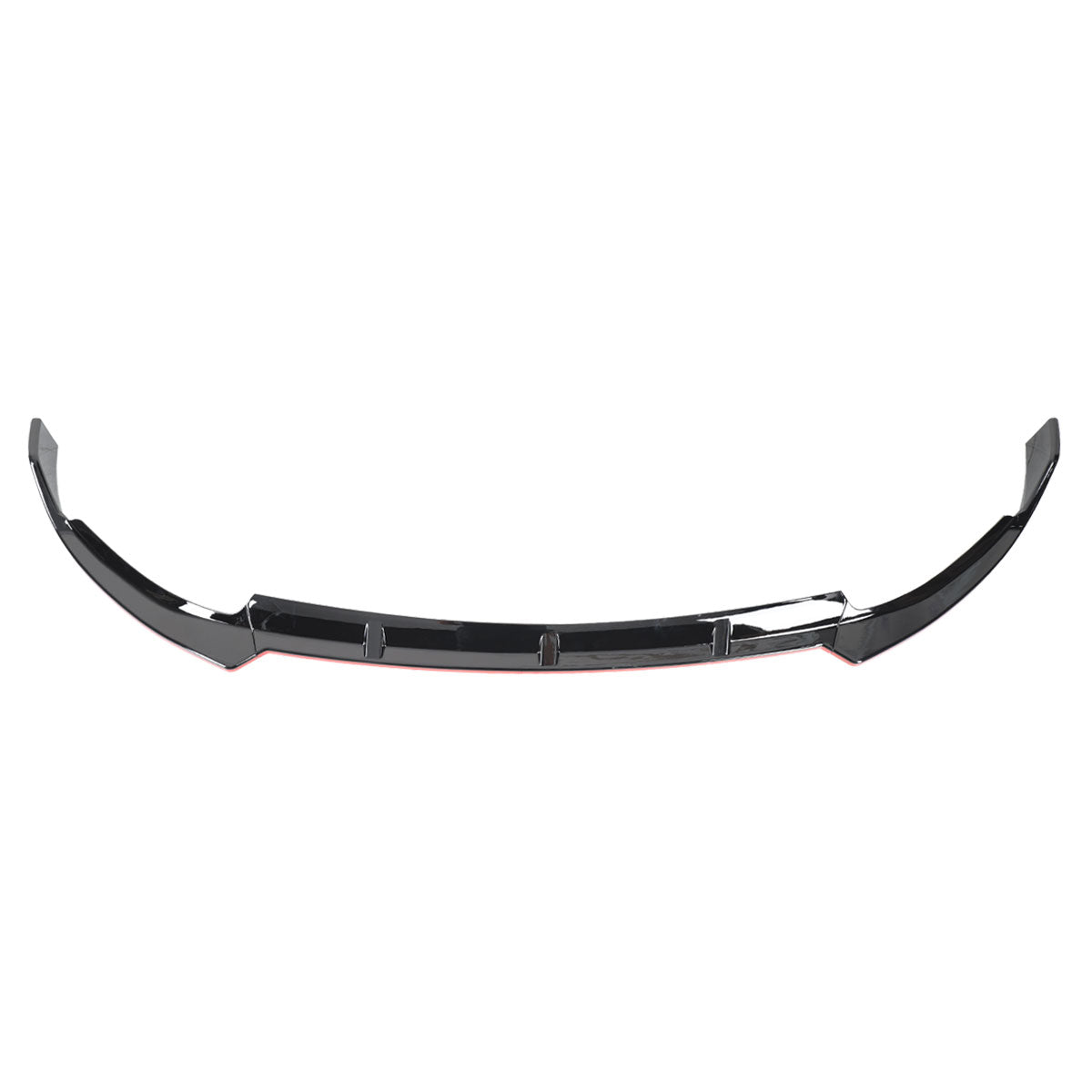2019-2021 Mercedes Benz W205 C Class Glossy Black/Red Trim 3PC Front Bumper Lip Splitter Kit