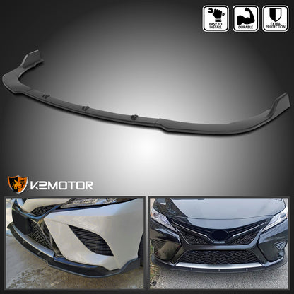 2018-2020 Toyota Camry SE/XSE/LE/XLE Matte Black ABS 3PC Bumper Lip