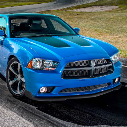 2011-2014 Dodge Charger SRT8 Matte Black 3PC Front Bumper Lip Splitter Kit
