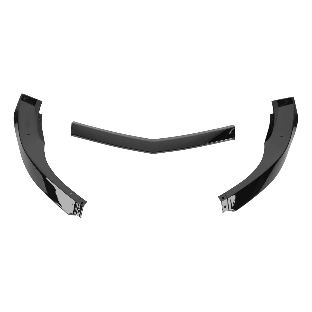 2010-2013 Chevrolet Camaro V6 Glossy Black 3PC Front Bumper Lip Splitter Kit