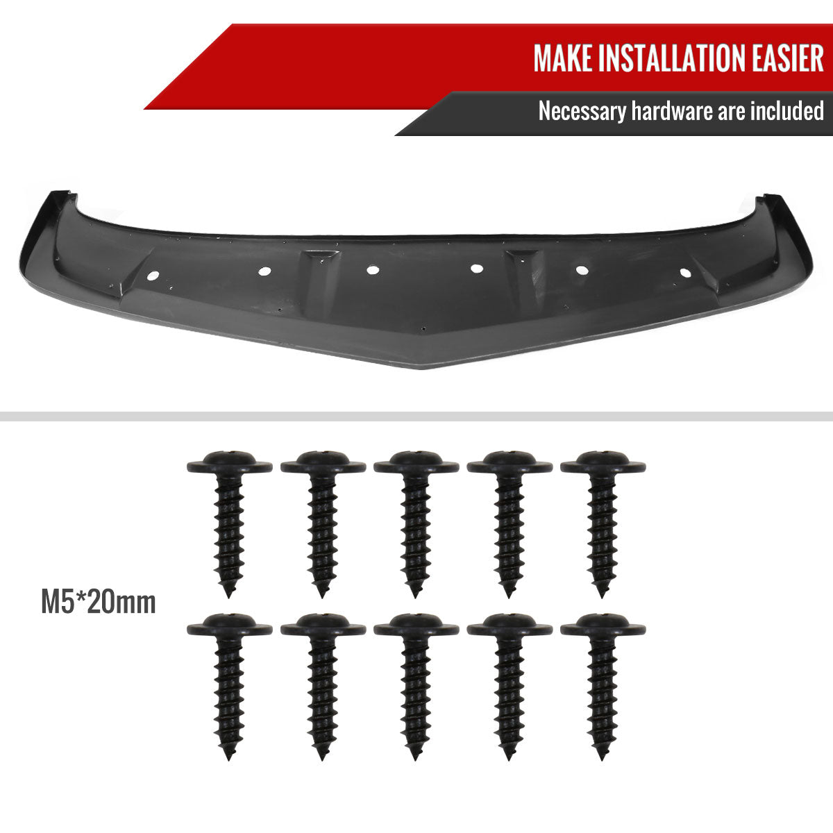 2014-2015 Chevrolet Camaro Black Polypropylene A Style Bumper Lip