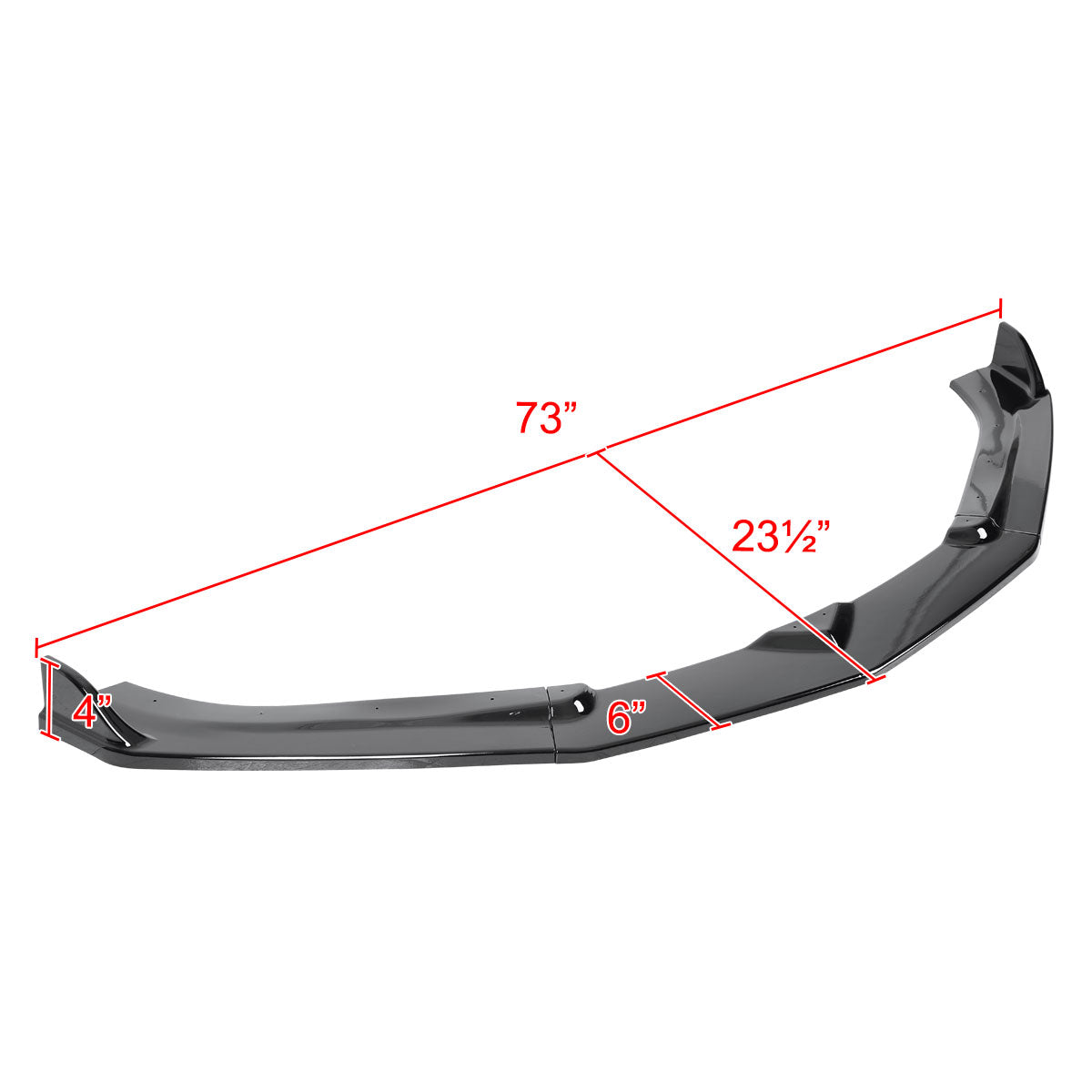 2016-2018 Chevrolet Camaro Glossy Black Polypropylene 3PC Front Bumper Lip Set
