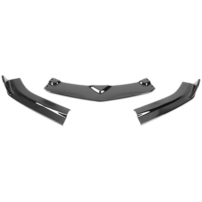 2016-2018 Chevrolet Camaro Glossy Black Polypropylene 3PC Front Bumper Lip Set