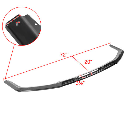 2017-2021 Honda Civic Si Glossy Black 3PC Front Bumper Lip Kit