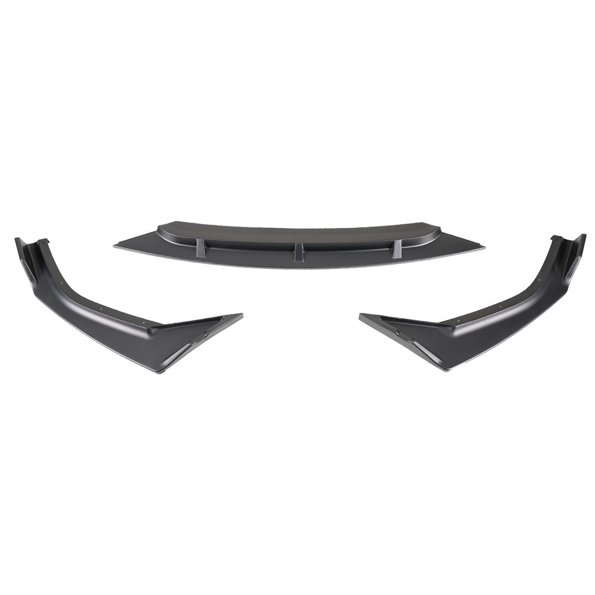 2019-2021 Honda Civic Sedan Matte Black Polypropylene 3PC Front Bumper Lip Set