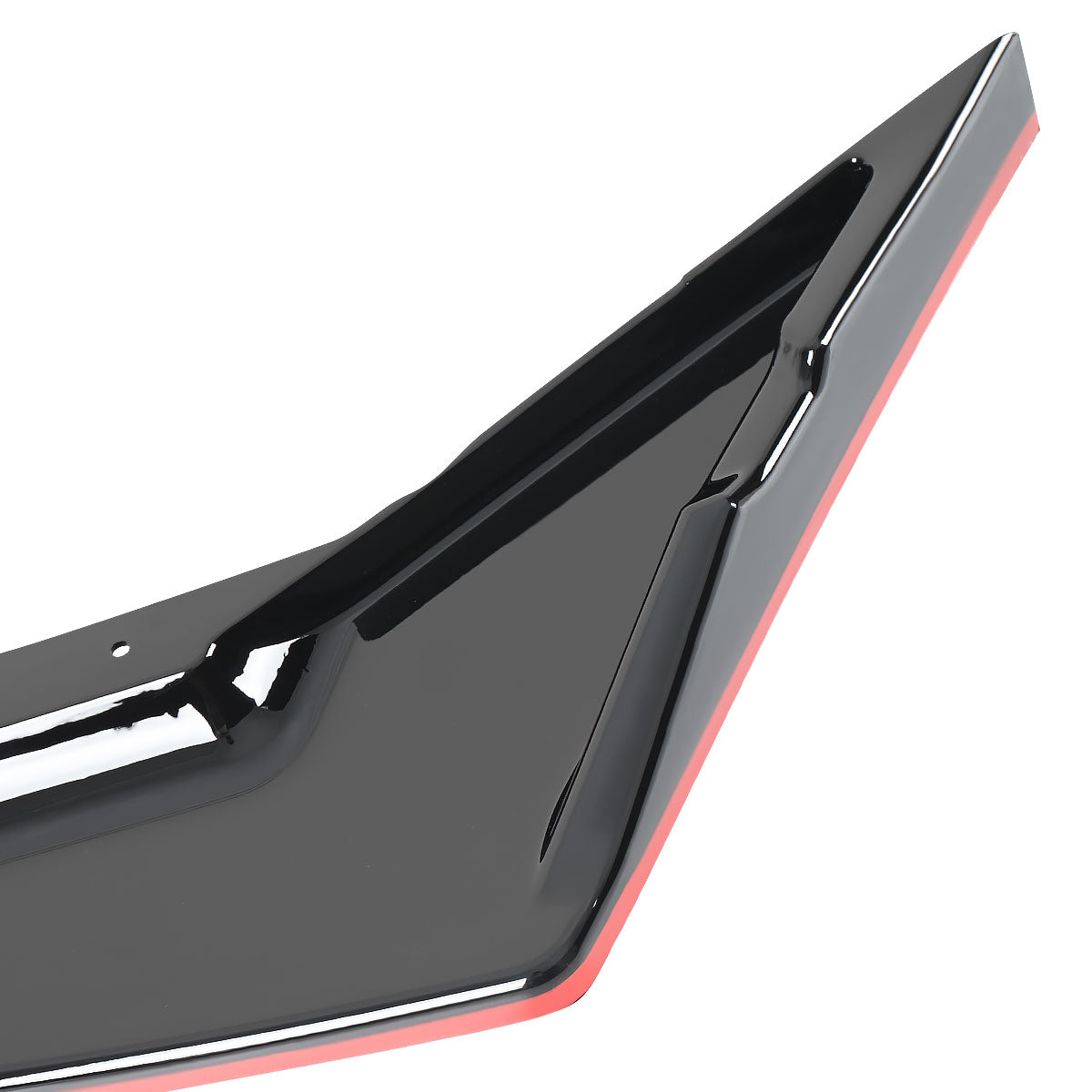 2019-2021 Honda Civic Sedan Glossy Black/Red Trim 3PC Front Bumper Lip Set