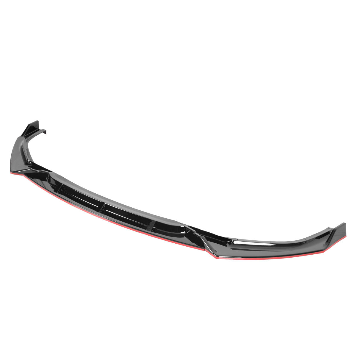 2019-2021 Honda Civic Sedan Glossy Black/Red Trim 3PC Front Bumper Lip Set