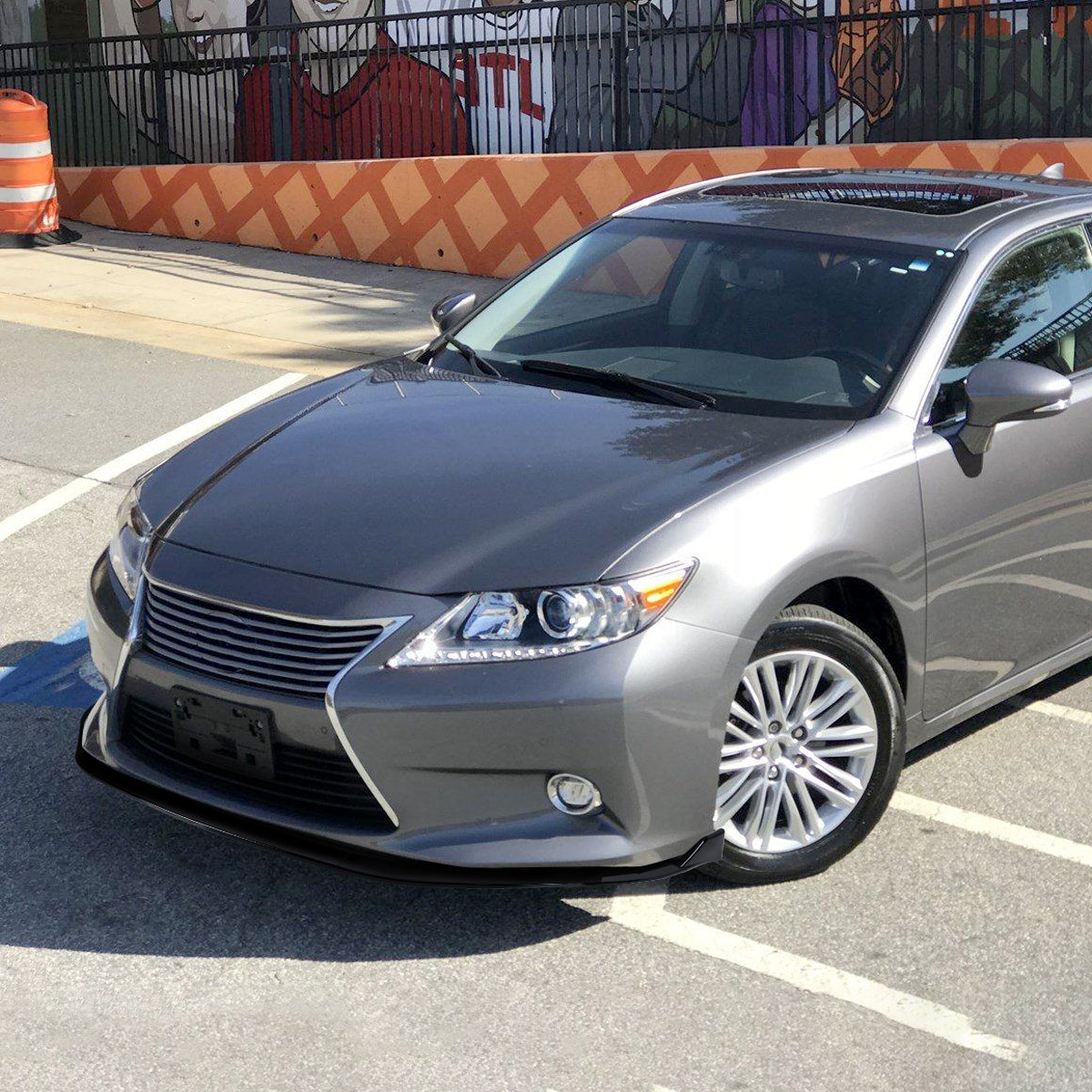 2013-2015 Lexus ES350 Glossy Black 3PC Front Bumper Lip Splitter Kit