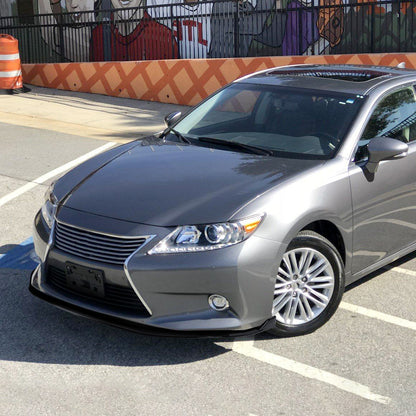 2013-2015 Lexus ES350 Glossy Black 3PC Front Bumper Lip Splitter Kit