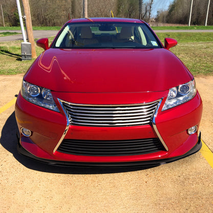 2013-2015 Lexus ES350 Glossy Black 3PC Front Bumper Lip Splitter Kit