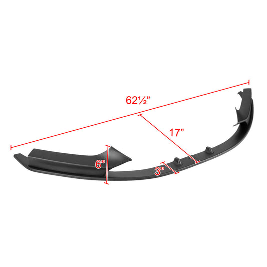 2014-2021 BMW F22/F23 2 Series Sport Matte Black 3PC Front Bumper Lip Splitter Kit