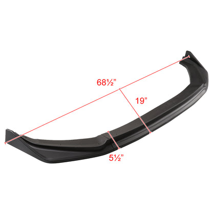 2014-2017 Honda Fit Matte Black 3PC Style Front Bumper Lip
