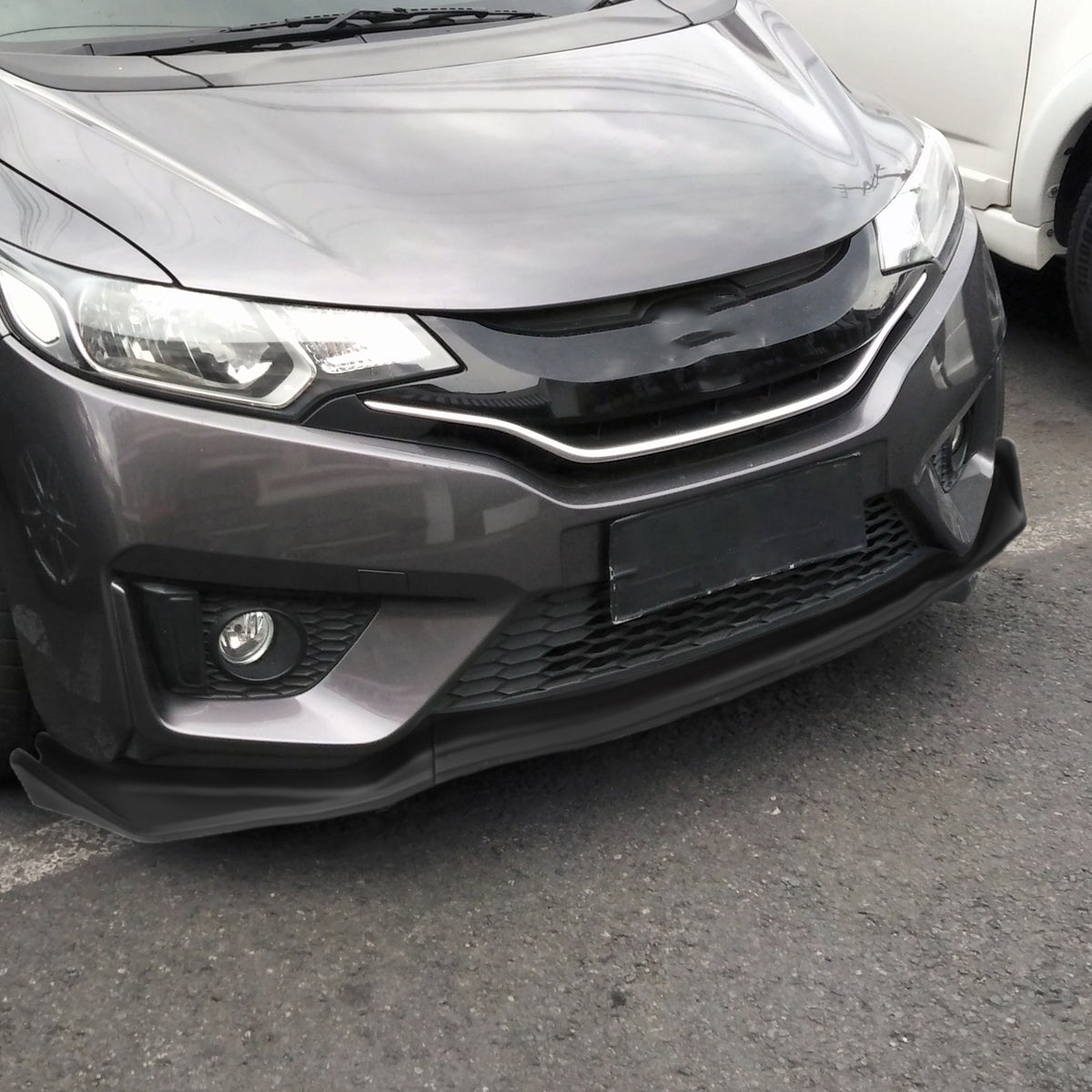 2014-2017 Honda Fit Matte Black 3PC Style Front Bumper Lip