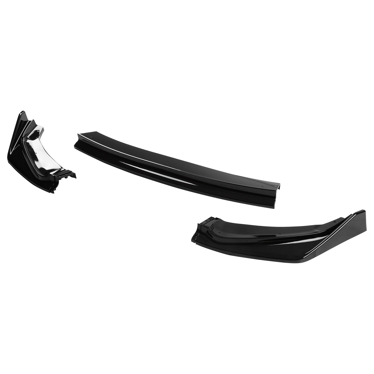 2014-2017 Honda Fit Glossy Black Polypropylene 3PC Bumper Lip