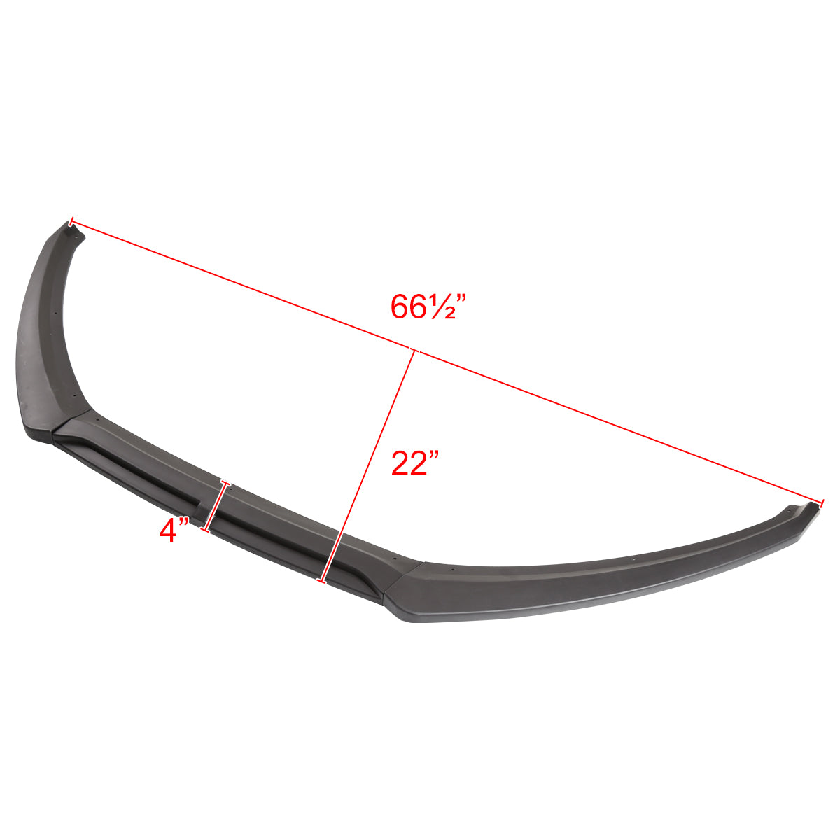 2015-2018 Ford Focus Matte Black Polypropylene 3PC Bumper Lip