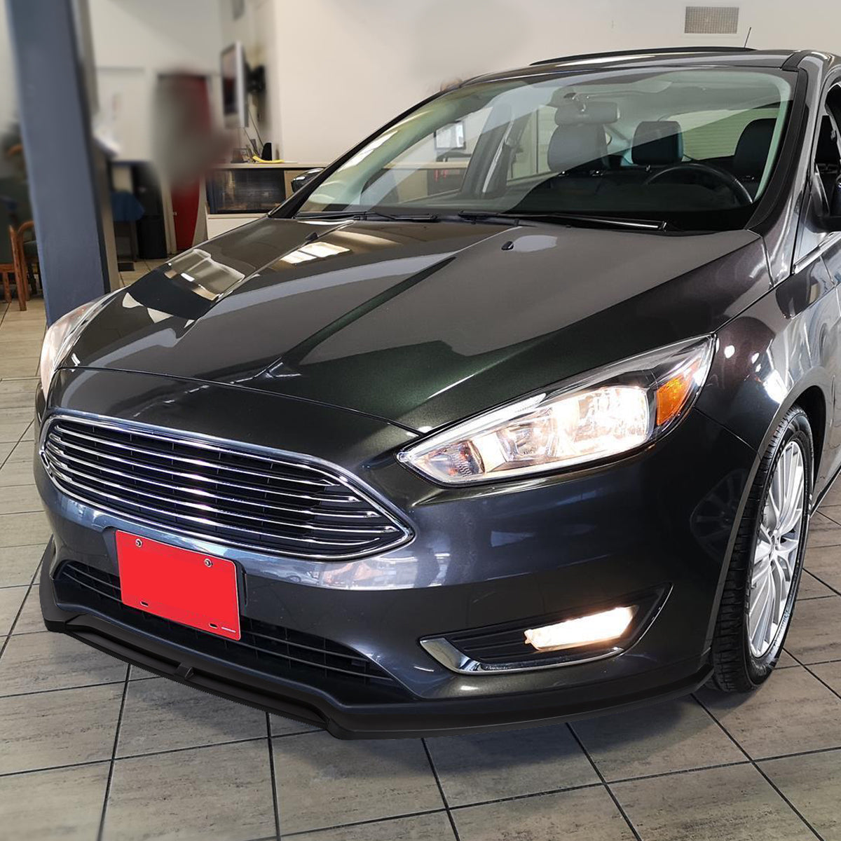 2015-2018 Ford Focus Matte Black Polypropylene 3PC Bumper Lip