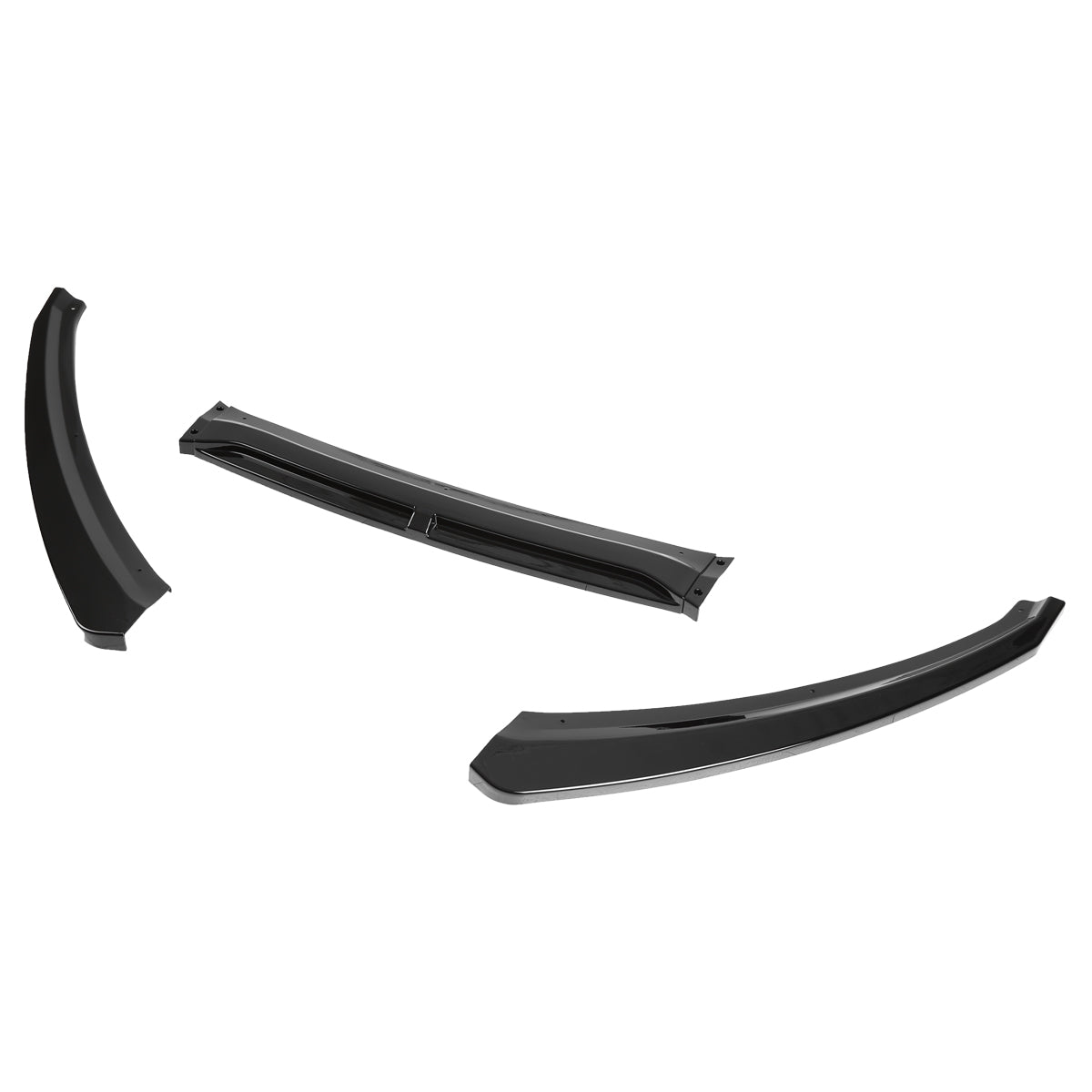 2015-2018 Ford Focus Glossy Black Polypropylene 3PC Bumper Lip