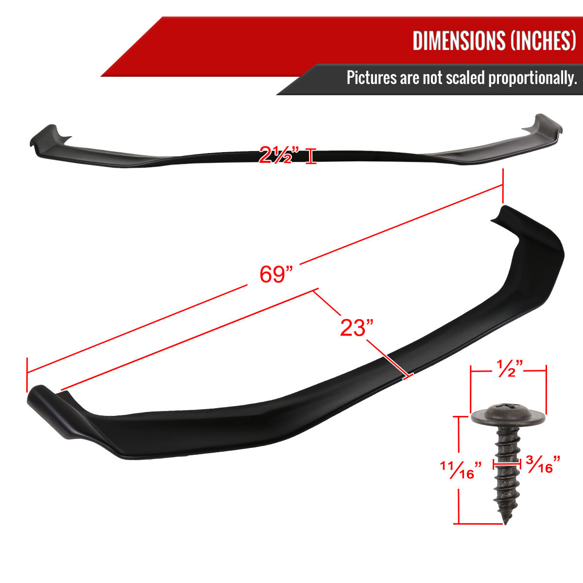 2013-2016 Scion FRS/Toyota 86 Polypropylene Bumper Lip