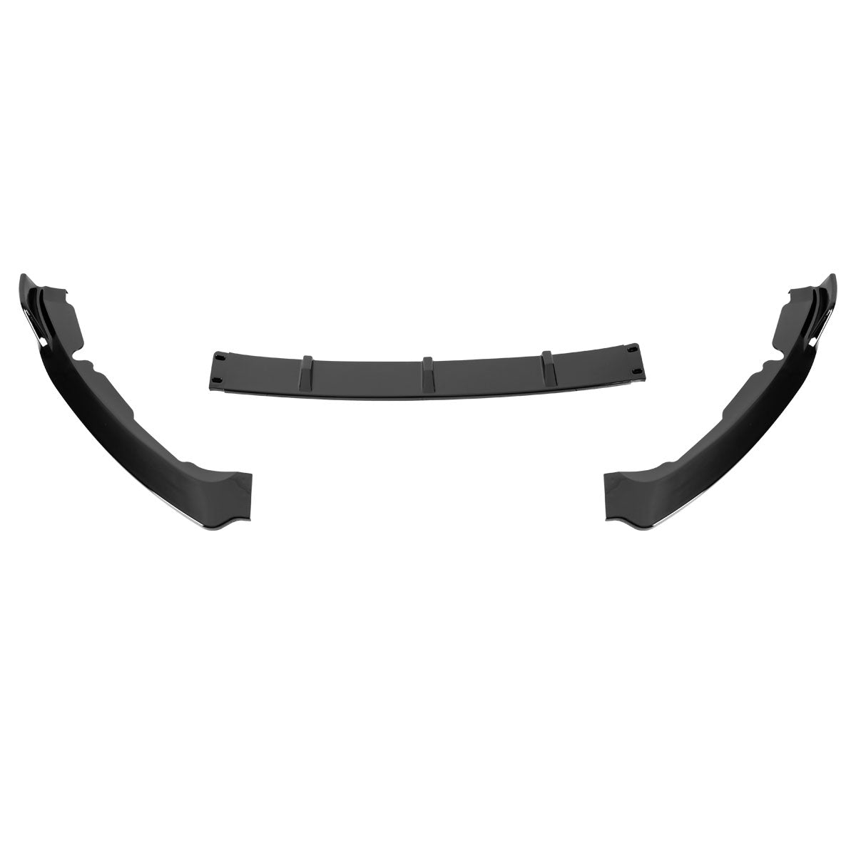 2019-2020 Ford Fusion Glossy Black 3PC Front Bumper Lip Splitter Kit