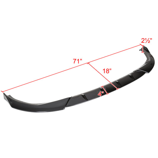 2019-2020 BMW 3 Series G20 M Sport/M340i Glossy Black Polypropylene 3PC Bumper Lip