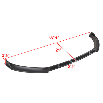 2014-2017 Volkswagen Golf Mk7 Matte Black Polypropylene 3PC Bumper Lip
