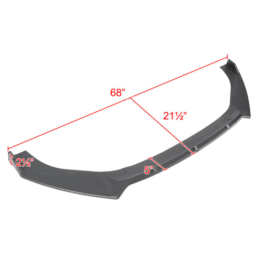 2014-2020 Volkswagen Golf GTI/R/R-Line Matte Black Polypropylene 3PC Front Bumper Lip Set