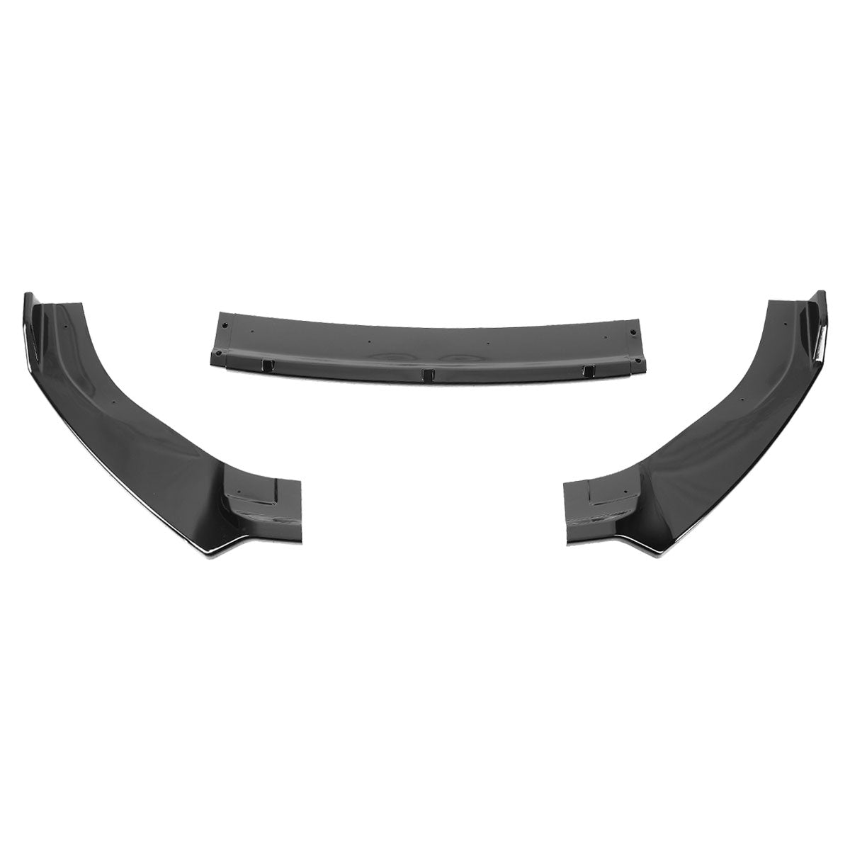 2014-2020 Volkswagen Golf GTI/R/R-Line Glossy Black Polypropylene 3PC Front Bumper Lip Set