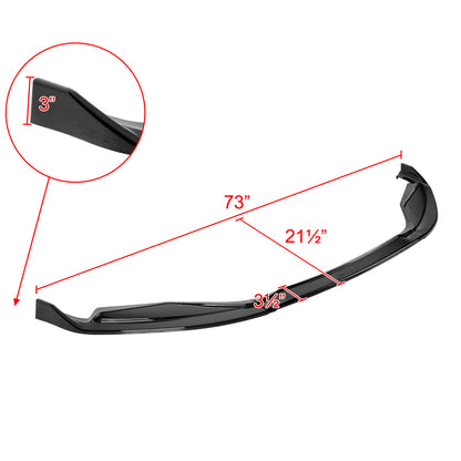 2013-2015 Lexus GS350/GS450h F-Sport Glossy Black 3PC Front Bumper Lip Splitter Kit
