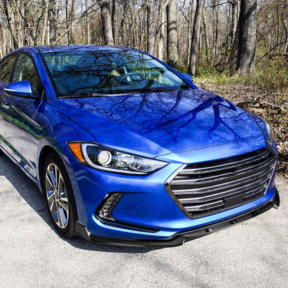 2017-2018 Hyundai Elantra Glossy Black Polypropylene 3PC Bumper Lip