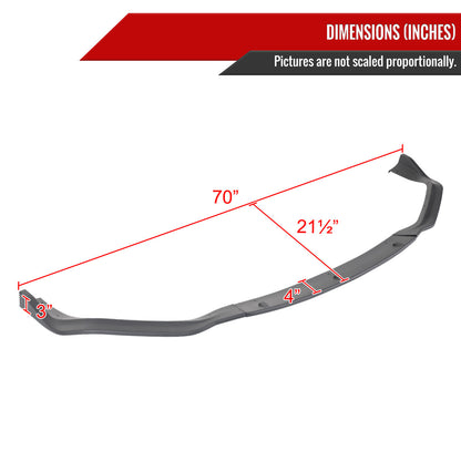 2014-2016 Lexus IS250 F-Sport Matte Black 3PC Front Bumper Lip Splitter Kit