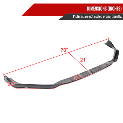 2014-2016 Lexus IS250 F-Sport Glossy Black/Red Trim 3PC Front Bumper Lip Splitter Kit