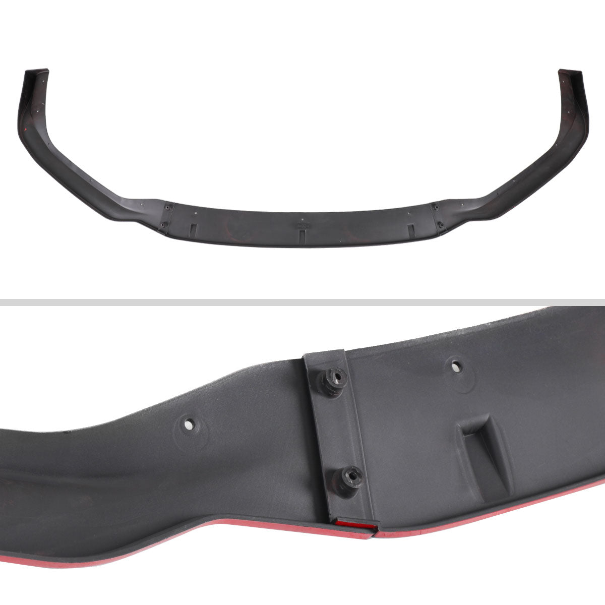 2014-2016 Lexus IS250 F-Sport Glossy Black/Red Trim 3PC Front Bumper Lip Splitter Kit
