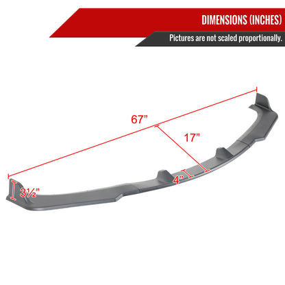 2017-2020 Lexus IS200t/IS300/IS350 Matte Black 3PC Front Bumper Lip Splitter Kit