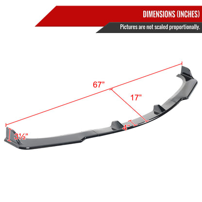 2017-2020 Lexus IS200t/IS300/IS350 Glossy Black 3PC Front Bumper Lip Splitter Kit