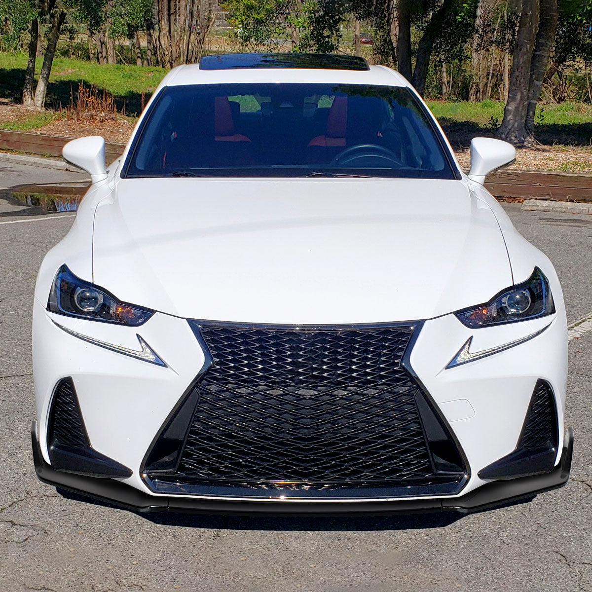 2017-2020 Lexus IS200t/IS300/IS350 Glossy Black 3PC Front Bumper Lip Splitter Kit