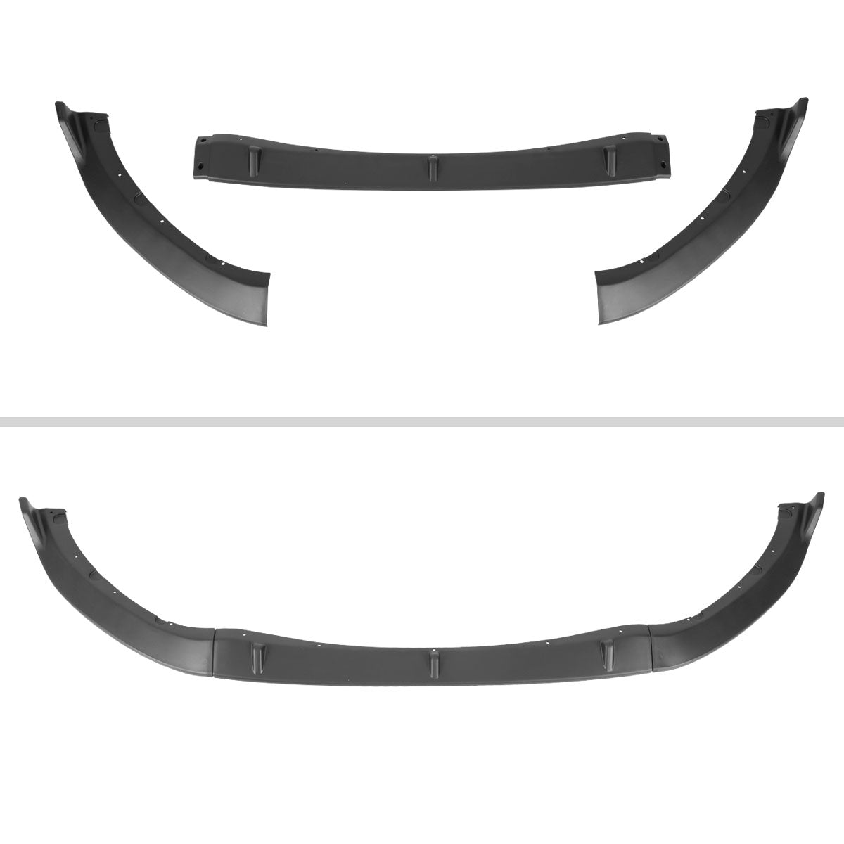 2016-2025 Mazda Miata MX-5 Matte Black 3PC Front Bumper Lip Splitter Kit