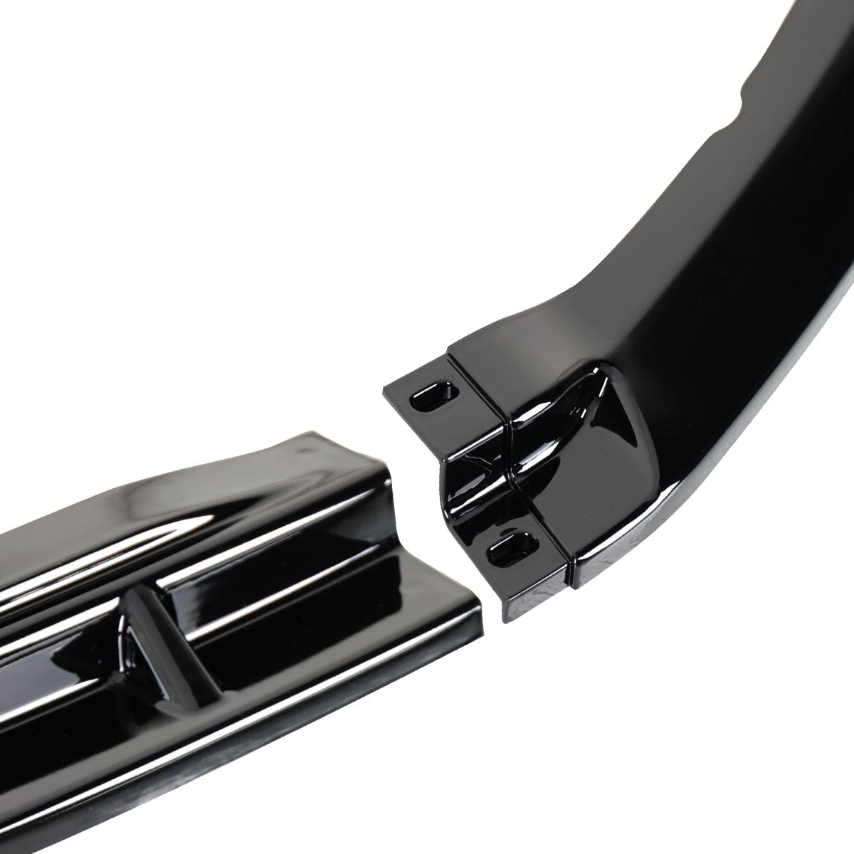 2013-2014 Ford Mustang Glossy Black 3PC Front Bumper Lip Splitter Kit