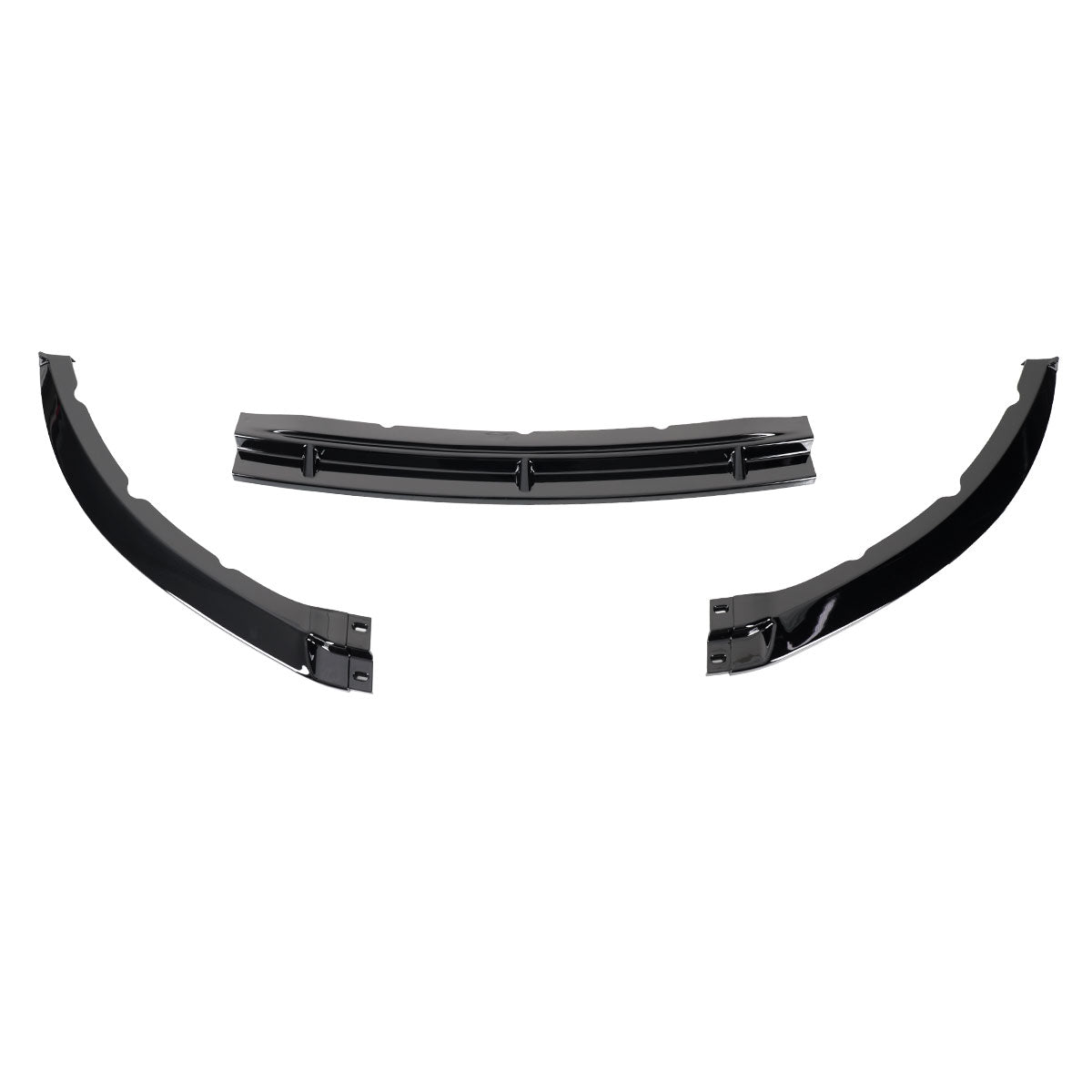 2013-2014 Ford Mustang Glossy Black 3PC Front Bumper Lip Splitter Kit