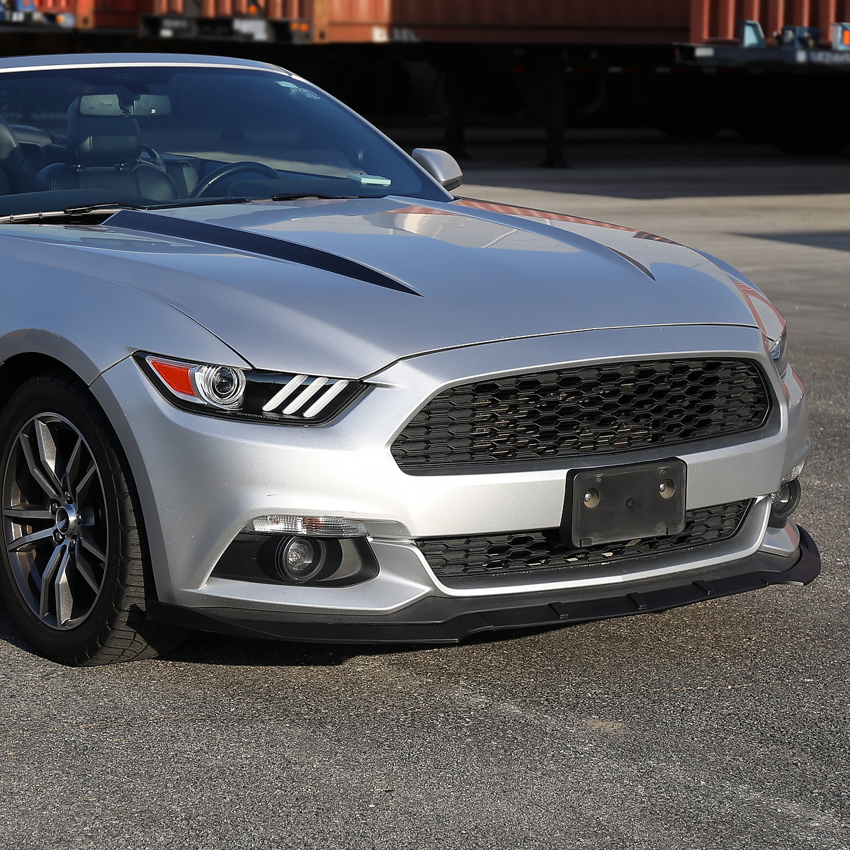 2015-2017 Ford Mustang Matte Black Polypropylene 3PC Bumper Lip